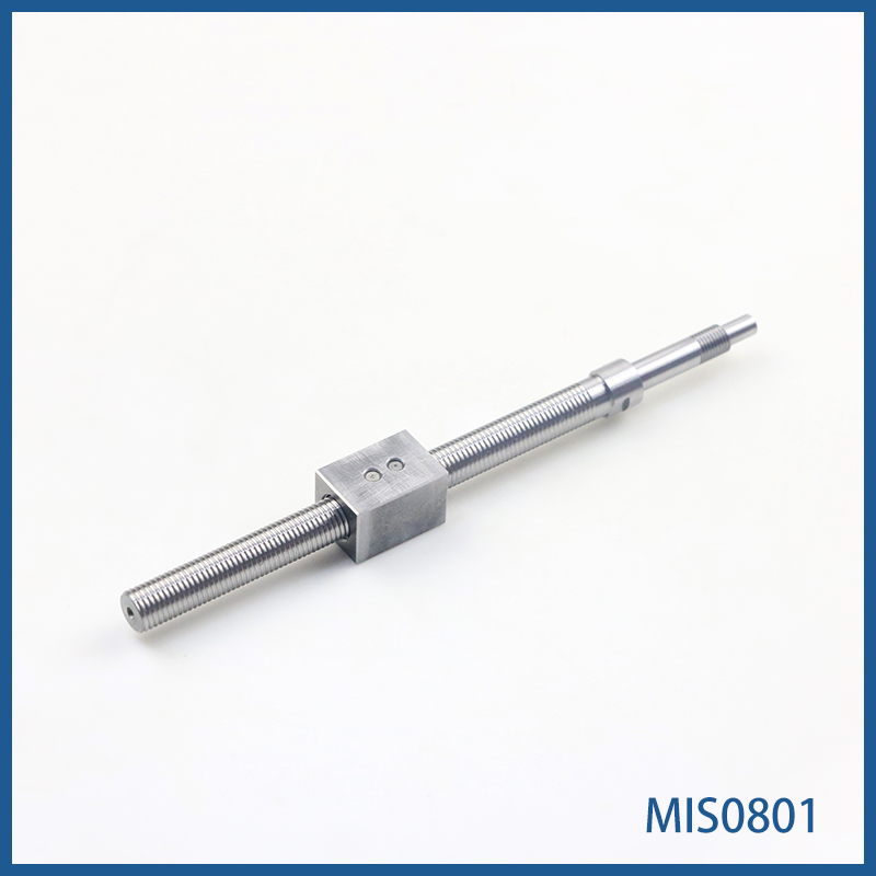 直径8mm 导程1mm WKT研磨精密微型滚珠丝杆  MIS0801 非标定制 精度C3 C5 