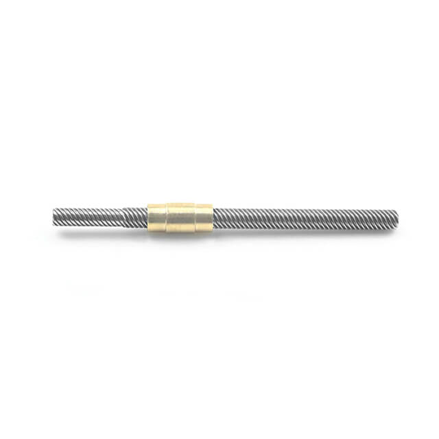 不锈钢材质梯形丝杠 黄铜 螺距1 Tr(6)5.67×10 厂家直供